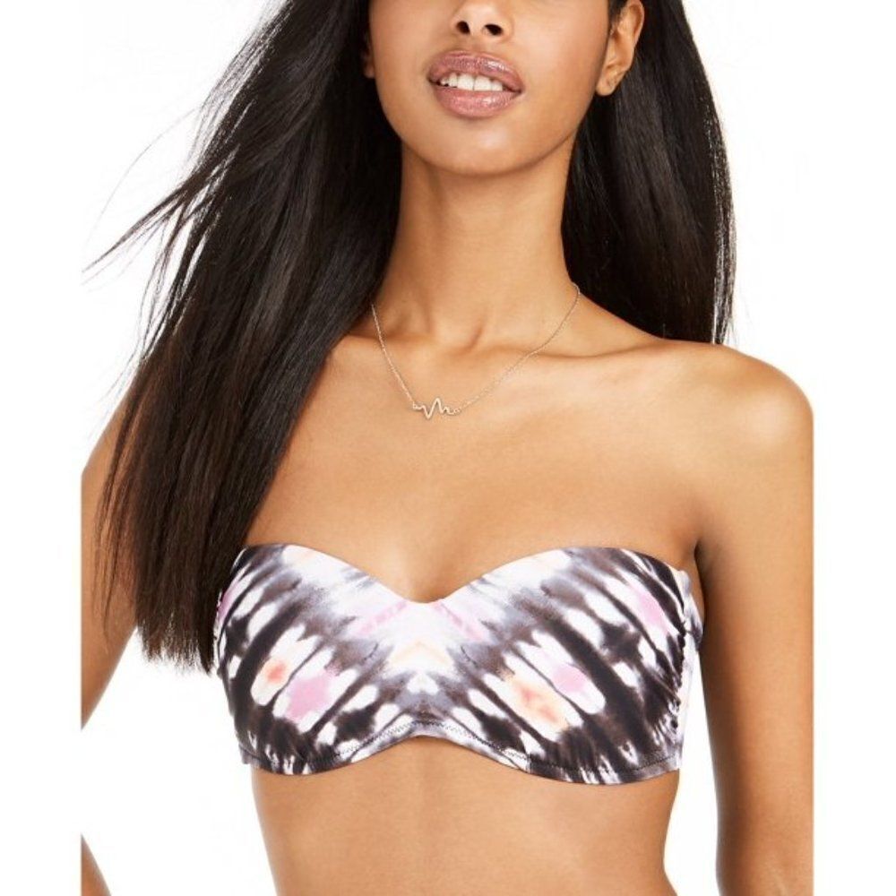 Bar III Ink-Dye Bandeau Bikini Swim Top size Small